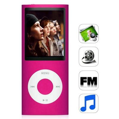 1.8 inch TFT Screen 4GB Nano 4th Style MP4 player, Support FM Radio, E-Book, Games (Magenta)