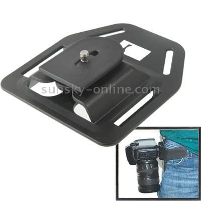 Hard Plastic DC Camera Belt Tripod Mount Buckle Button for DSLR SLR (Black)