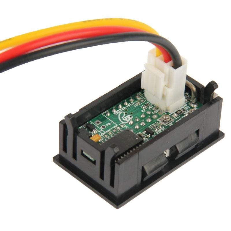 2 in 1 3 Wires DC LED Digital Display Voltage / Ampere Meter (Black)