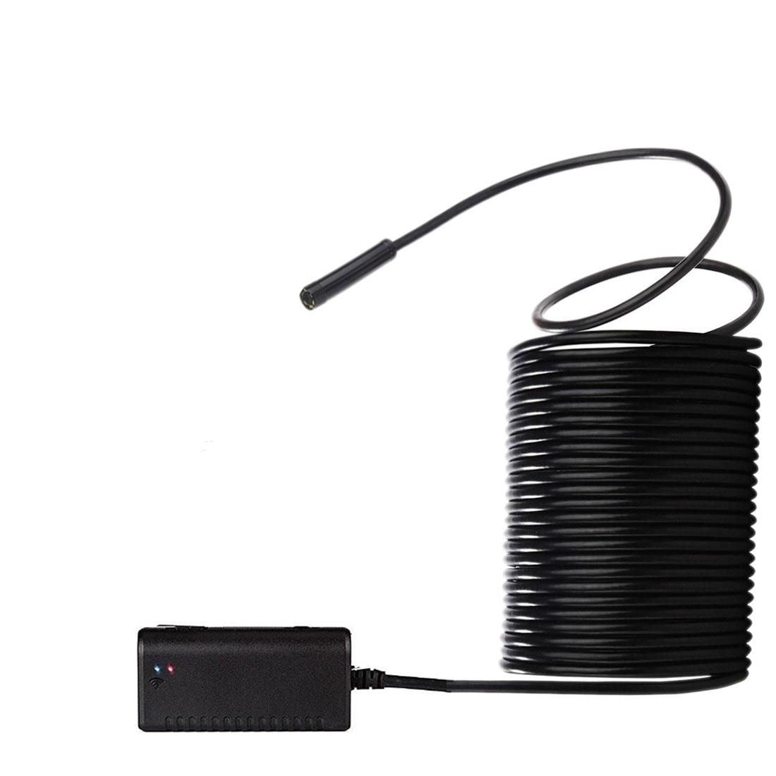 10m WiFi Endoscope Snake Tube Inspection Camera with 6 LED for Android & iOS 6 Or Above & Tablet PC, Wireless Distance: About 15m, Lens Diameter: 5.5mm (Black)