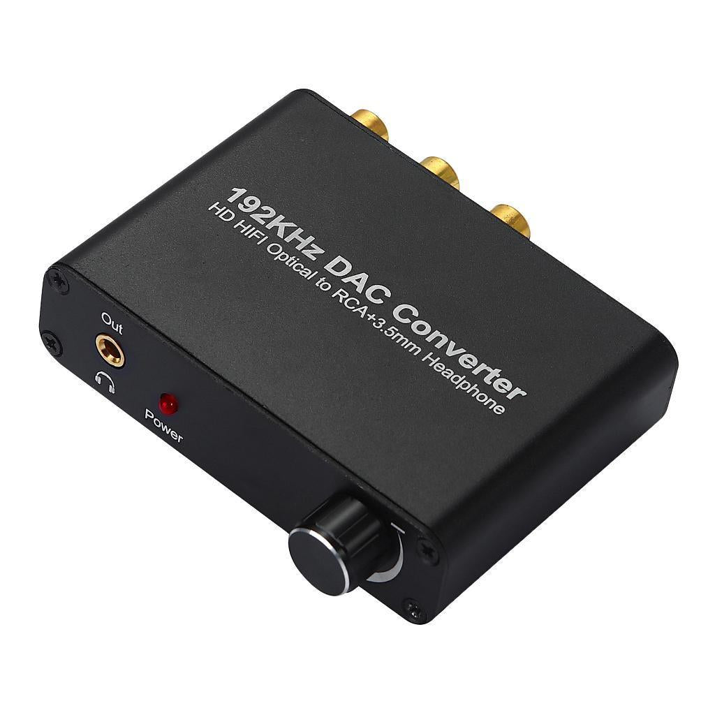 192kHz DAC Converter with Volume Control Digital to Analog Stereo Adapter