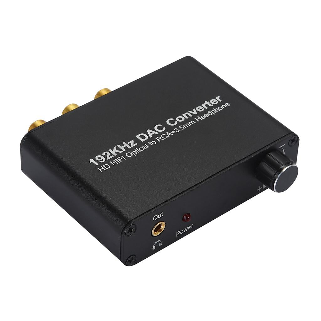 192kHz DAC Converter with Volume Control Digital to Analog Stereo Adapter