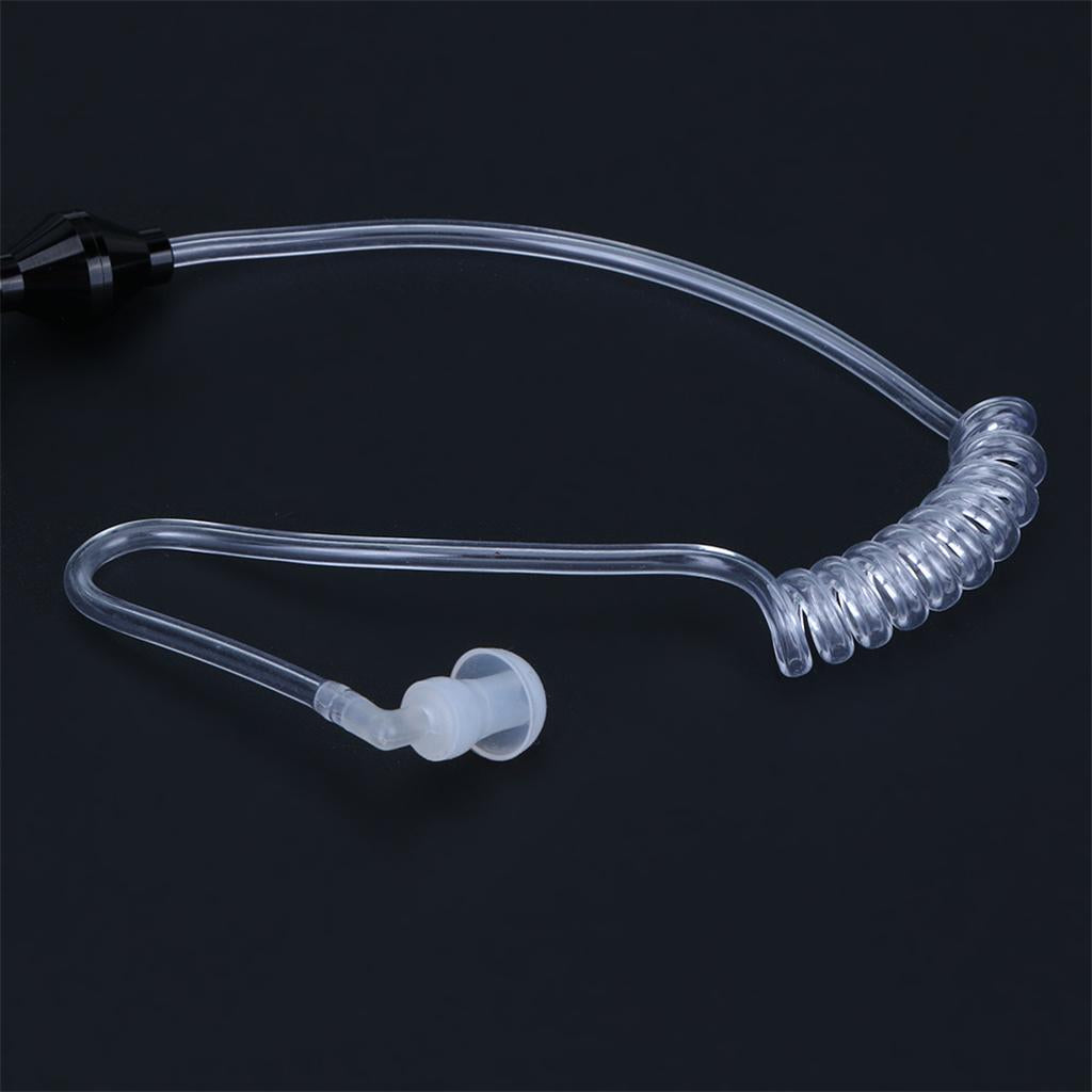 Anti-Radiation Spiral Air Tube Earphone Headphone Headset White/Black Black and White