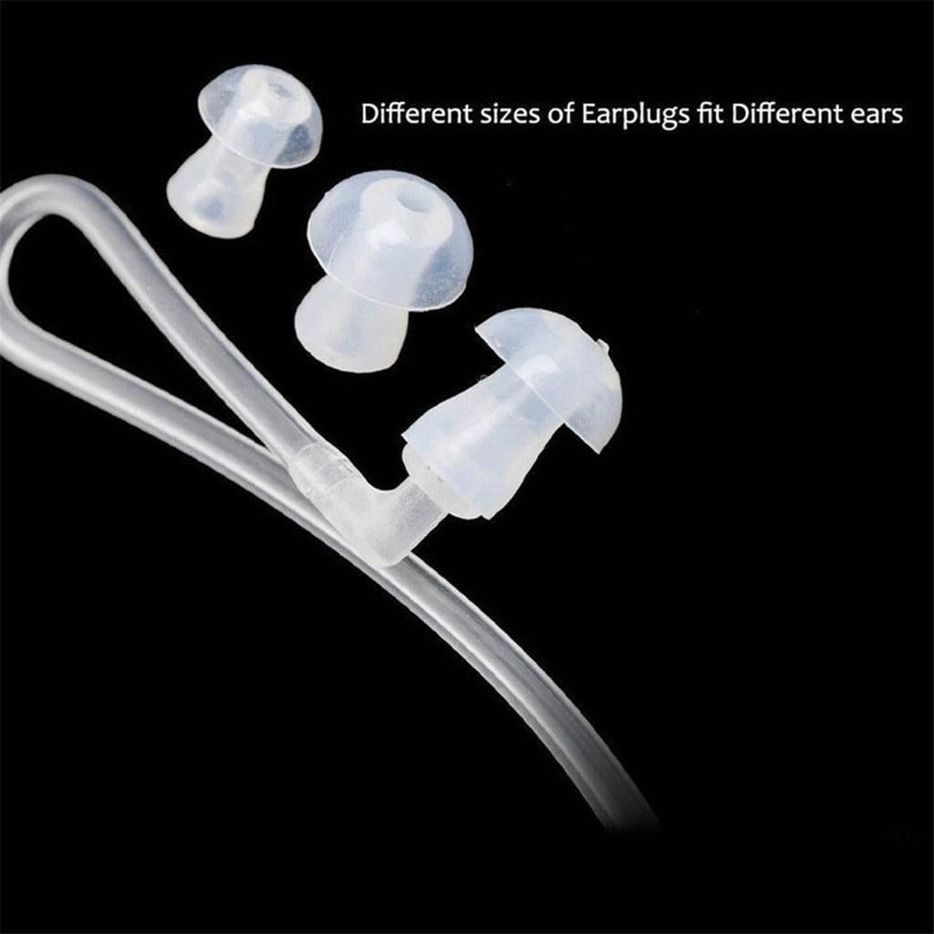 Anti-Radiation Spiral Air Tube Earphone Headphone Headset White/Black White