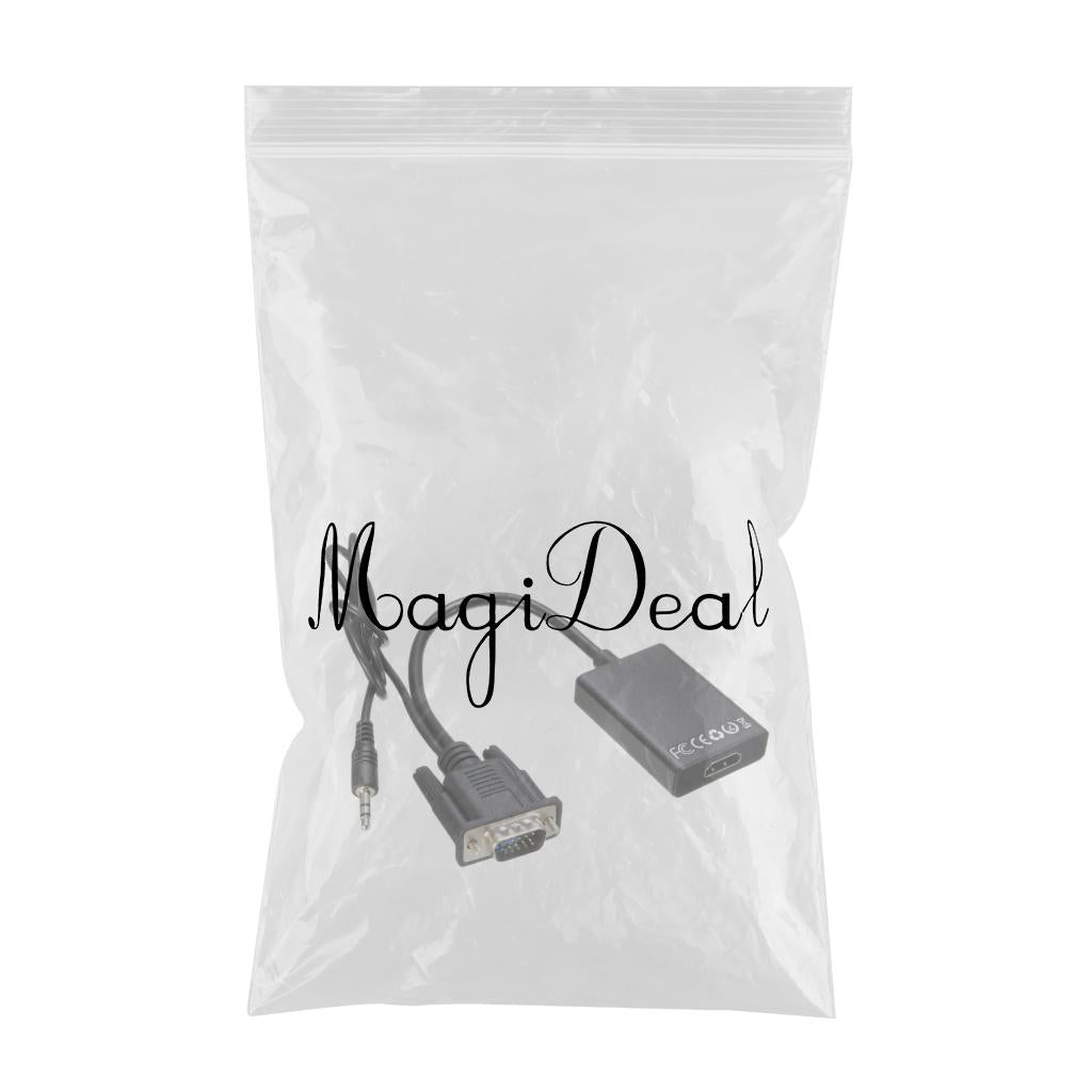 VGA To HDMI 1080P HD Audio TV AV HDTV Video Cable Converter Adapter