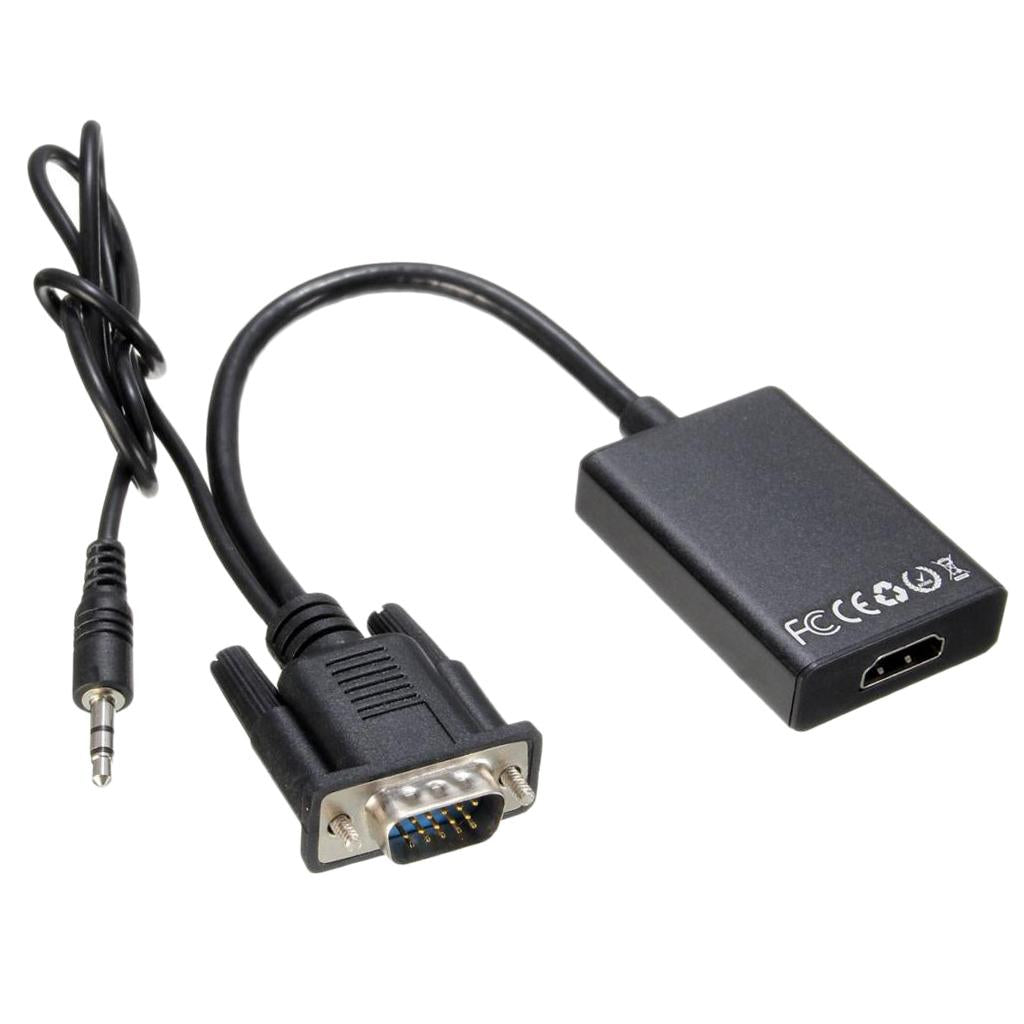 VGA To HDMI 1080P HD Audio TV AV HDTV Video Cable Converter Adapter