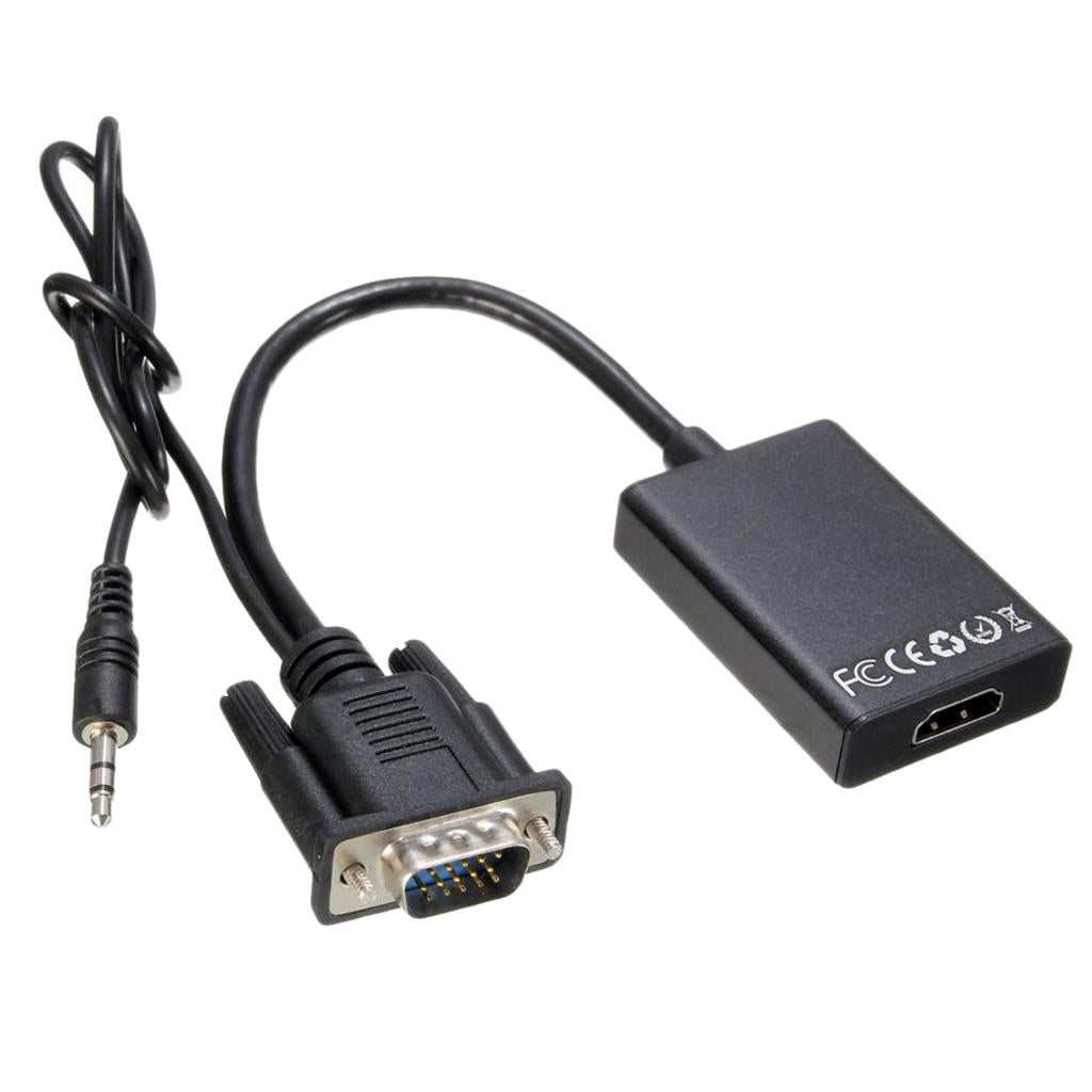 VGA To HDMI 1080P HD Audio TV AV HDTV Video Cable Converter Adapter