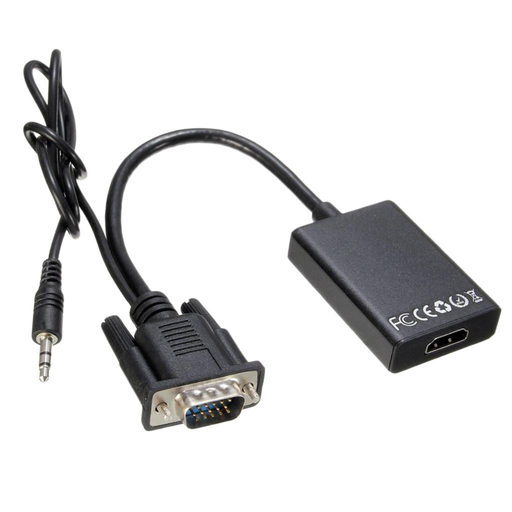 VGA To HDMI 1080P HD Audio TV AV HDTV Video Cable Converter Adapter