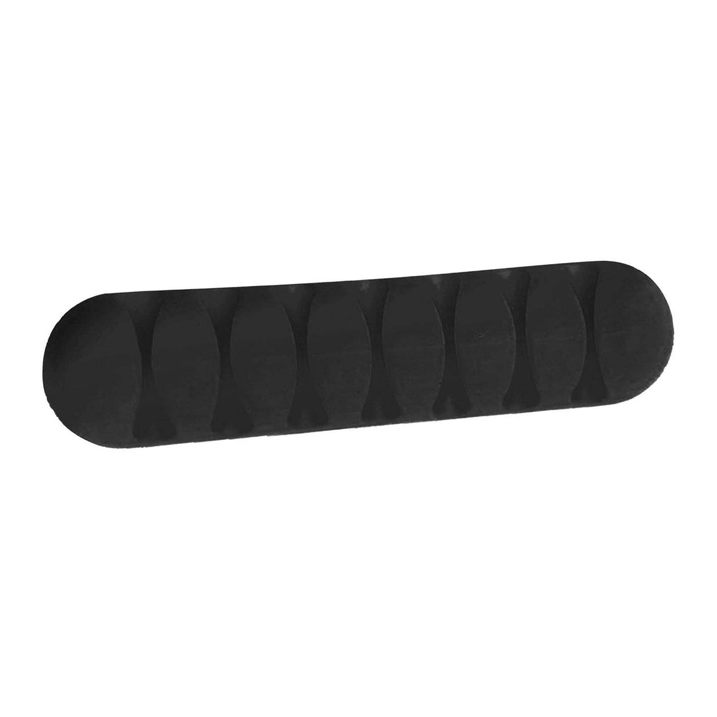 Cable Clips Multipurpose Cord Holder Earphone Wire Organizer Black 7 Slots