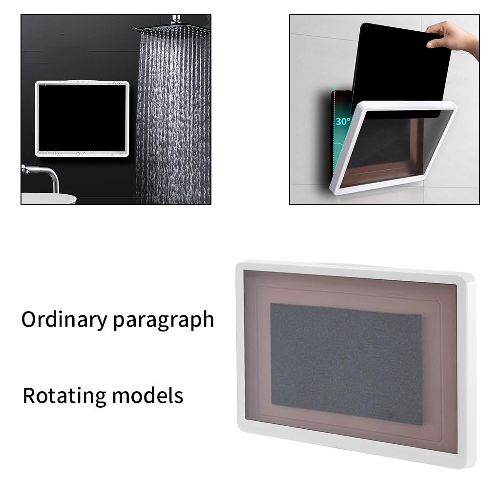 Wall Mount Shower Phone Holder Case Waterproof HD Touch Screen Storage Box normal