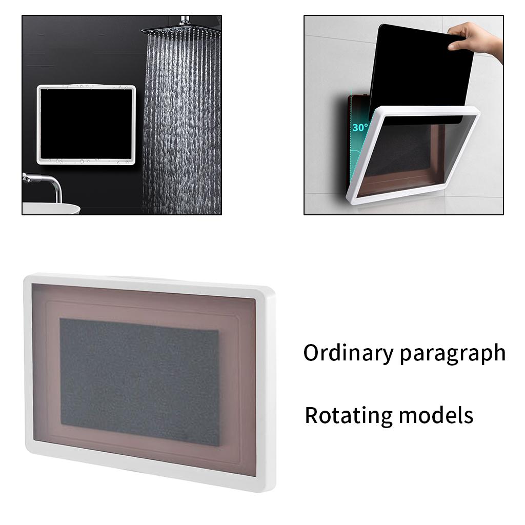 Wall Mount Shower Phone Holder Case Waterproof HD Touch Screen Storage Box normal