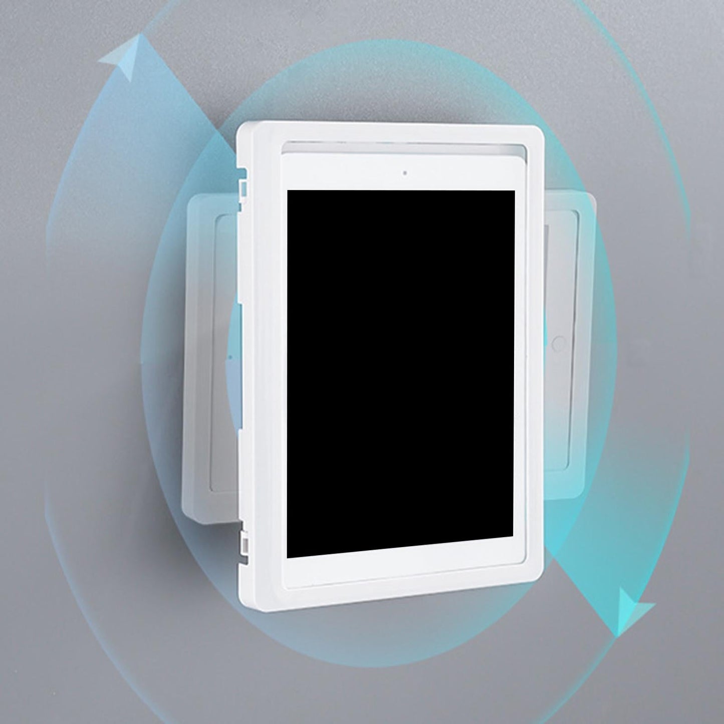 Waterproof Phone Case Wall Mounted Shower Phone Holder White Rotate