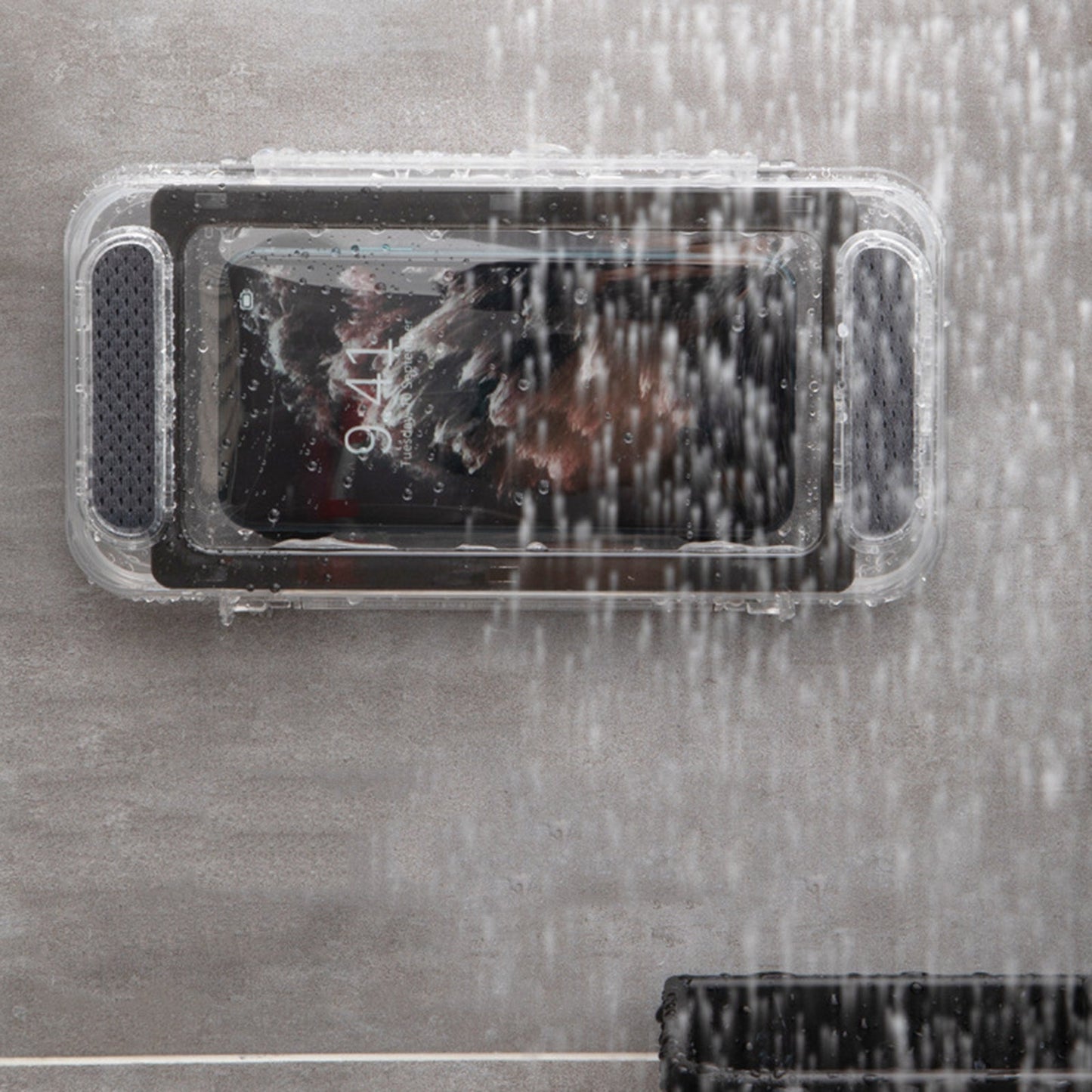 Wall-mounted Waterproof Phone Case Mobile Phone Stand Bath Smartphone Cover