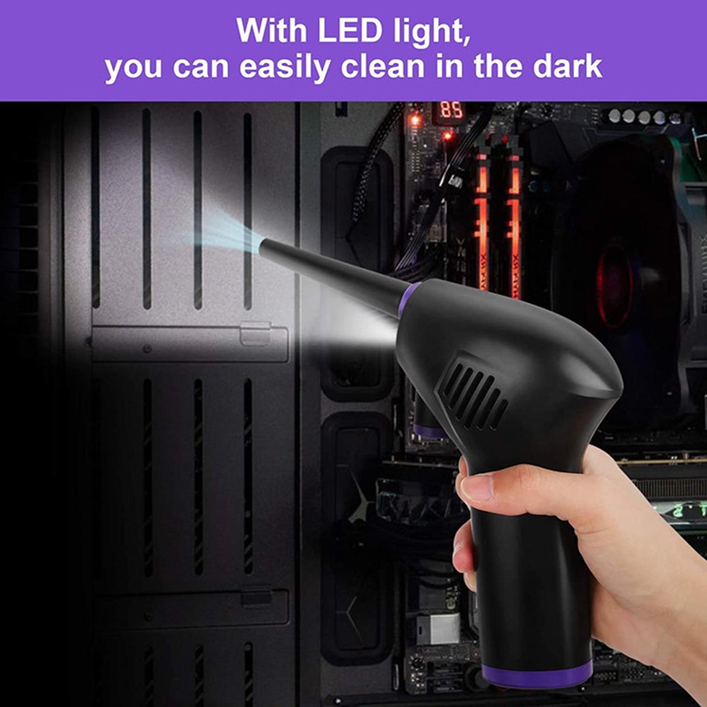 60W Electric Cordless Air Duster for 45000RPM Fast Charging Air Blower