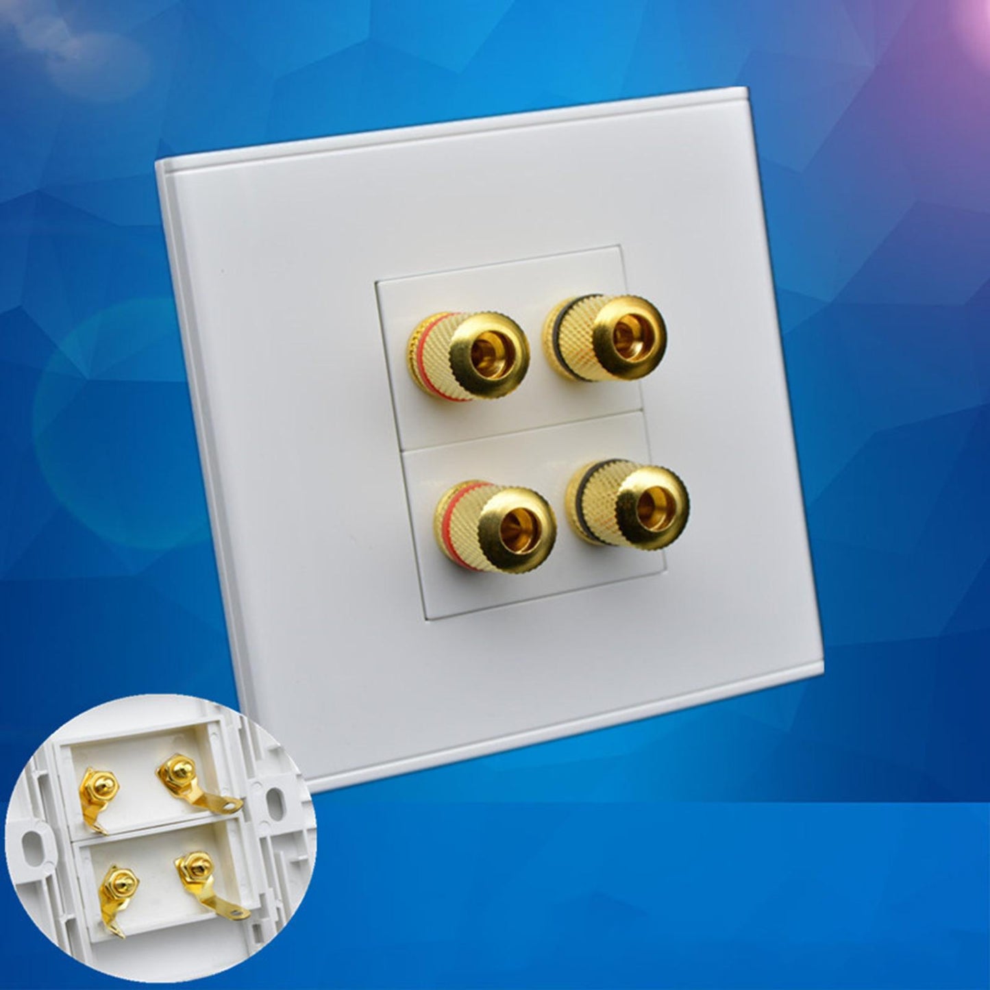 Speaker Wall Plate Wallplate Premium Pre assembled for 2 Speakers