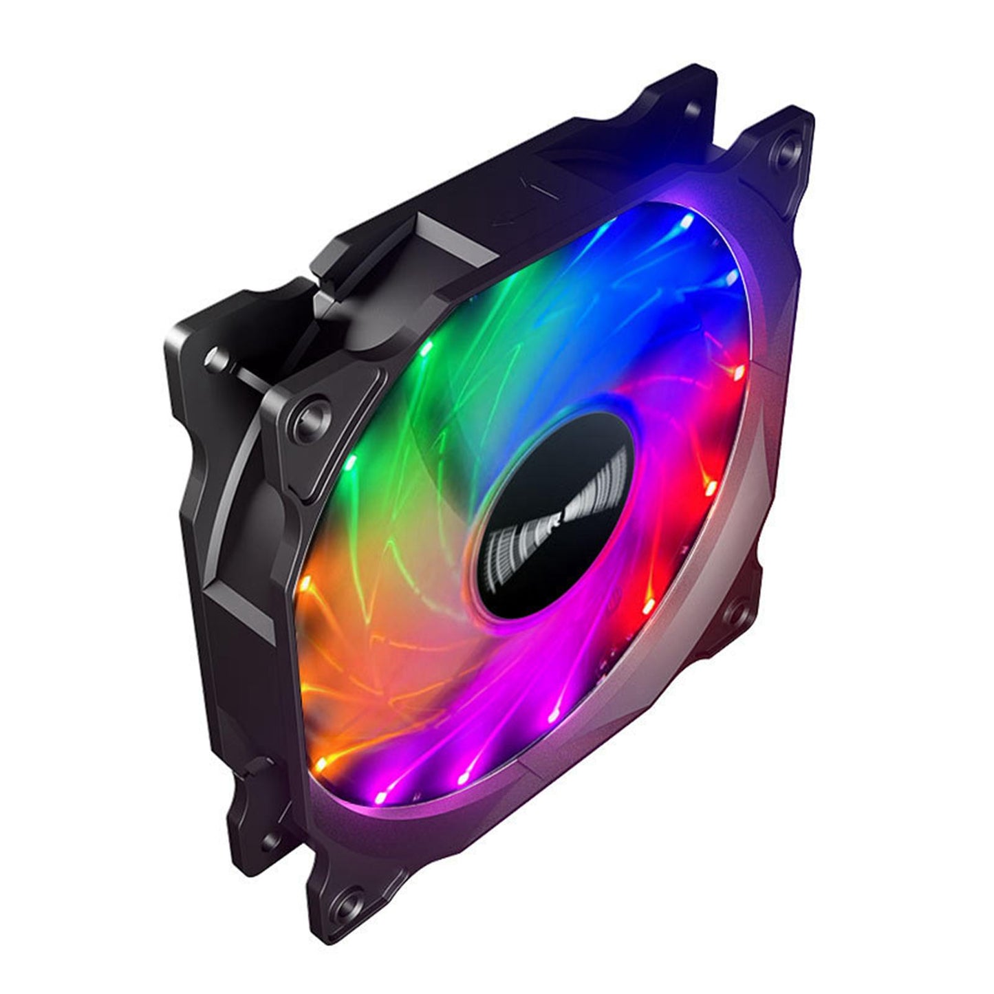 120mm Case Fans 9 Blade with 4 Soft Silicone Cushion Hydraulic Bearing PC Fan transparent blade