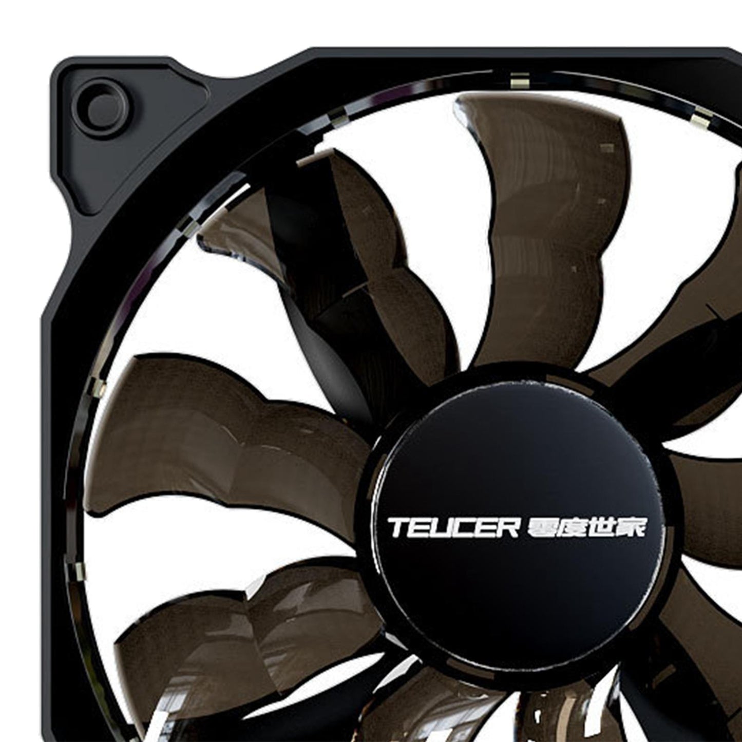 120mm Case Fans 9 Blade with 4 Soft Silicone Cushion Hydraulic Bearing PC Fan black blade