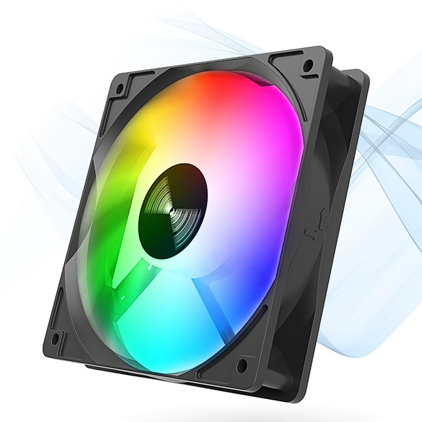 120mm Case Fans 9 Blade with 4 Soft Silicone Cushion Hydraulic Bearing PC Fan black blade