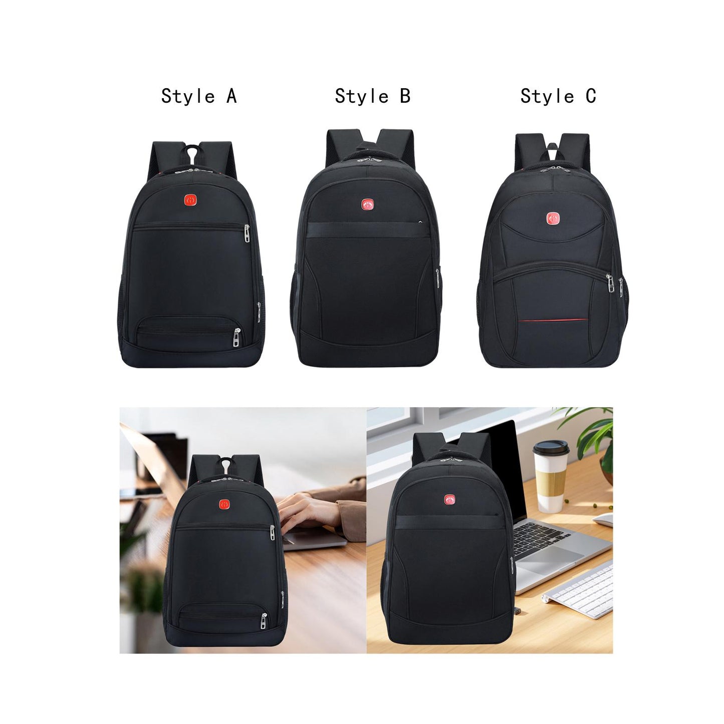 Laptop Backpack Large Capacity Multifunctional Oxford Cloth College Backpack Style A
