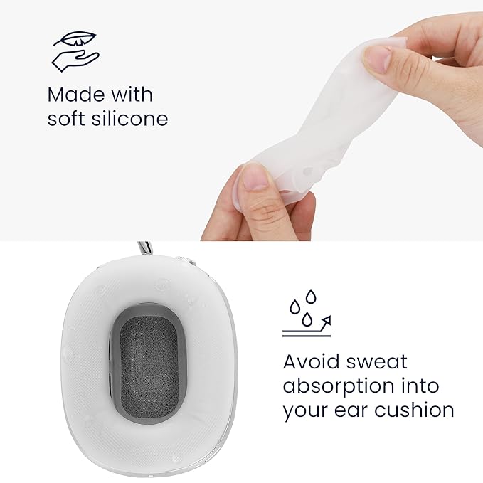 Protective Case Compatible with Apple AirPods Max Cover - Silicone Headphones Case - White