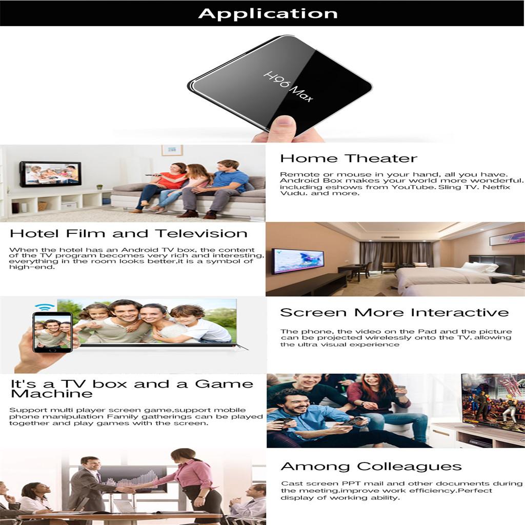 H96 MAX TV Box X2 Amlogic S905X2 Quad Core Dual WiFi with Bluetooth 4K EU