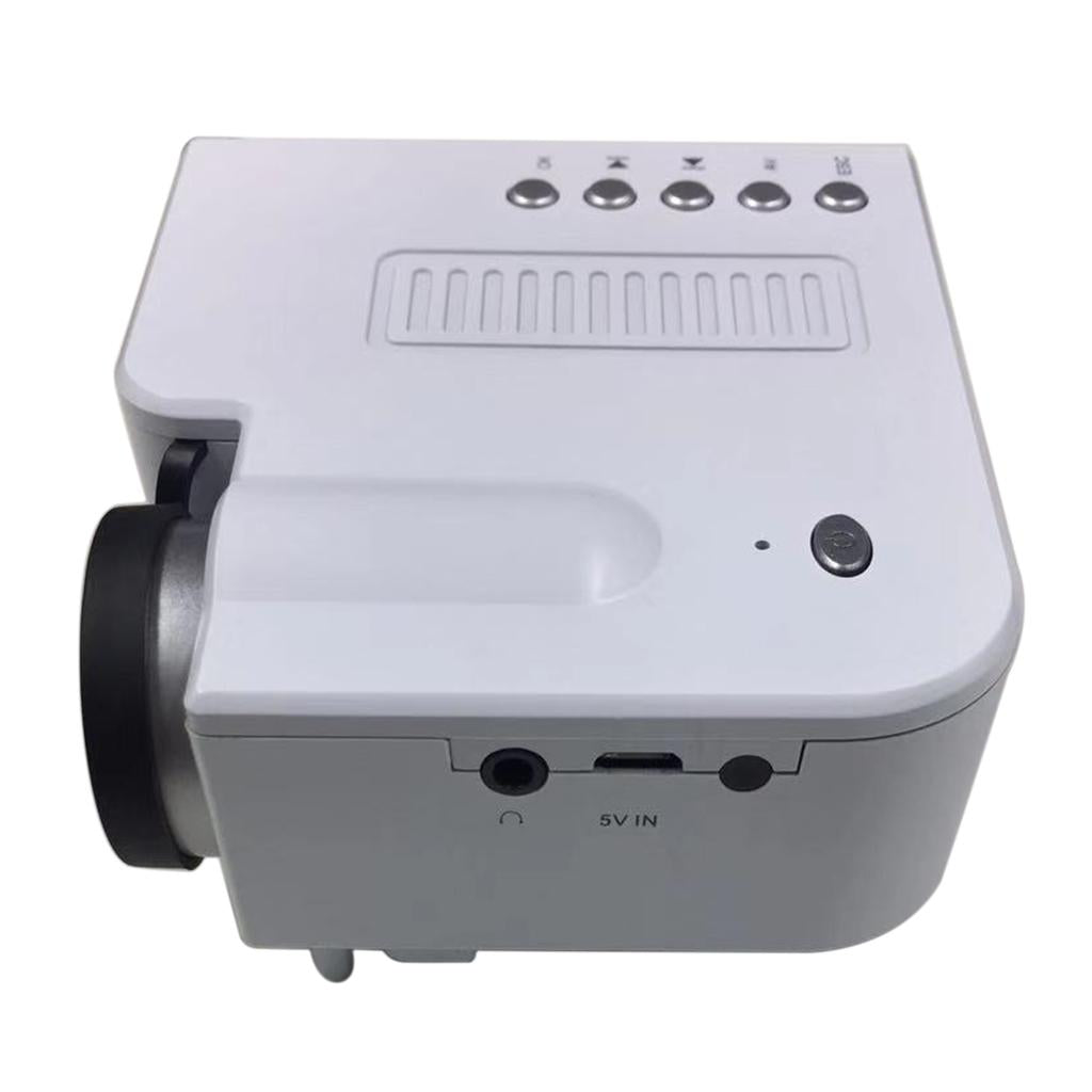 Portable Mini Projector LED HD 1080P Home Theater USB 10-60inch Image White