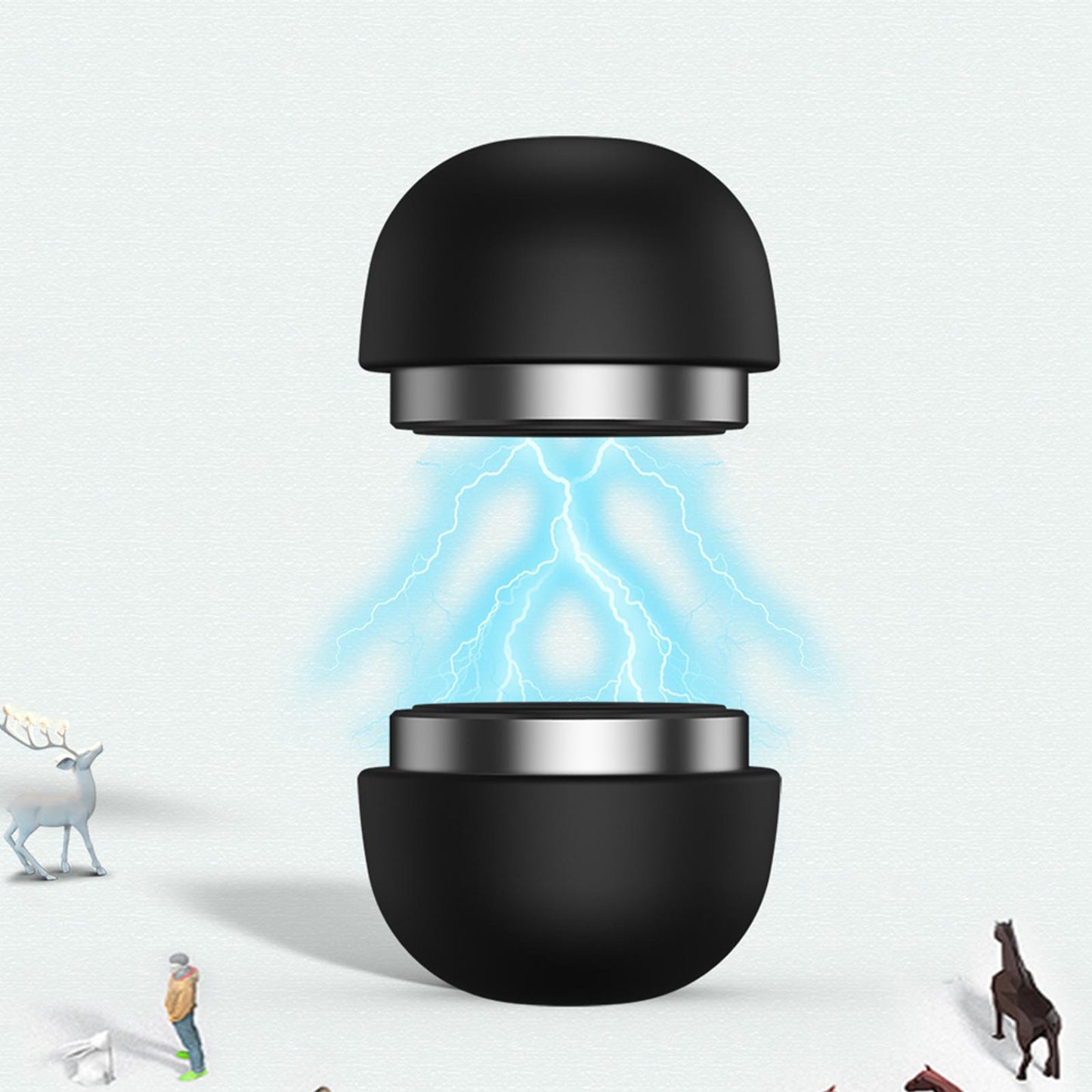 2x Magnetic Ball Laptop Stand Portable Cooling Pad Laptop Elevator Black