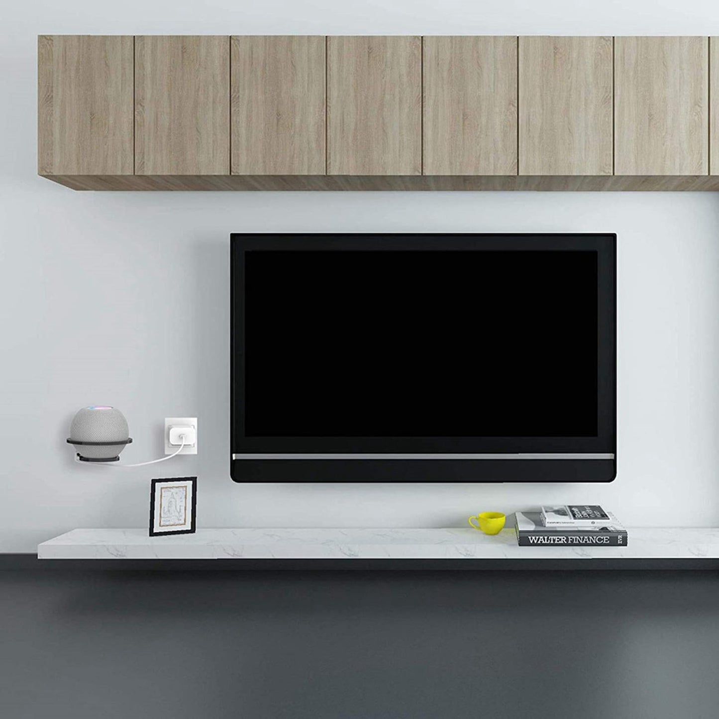 Acrylic Office Speaker Wall Mount Stand Holder for Wall Hanging Wall Stand black