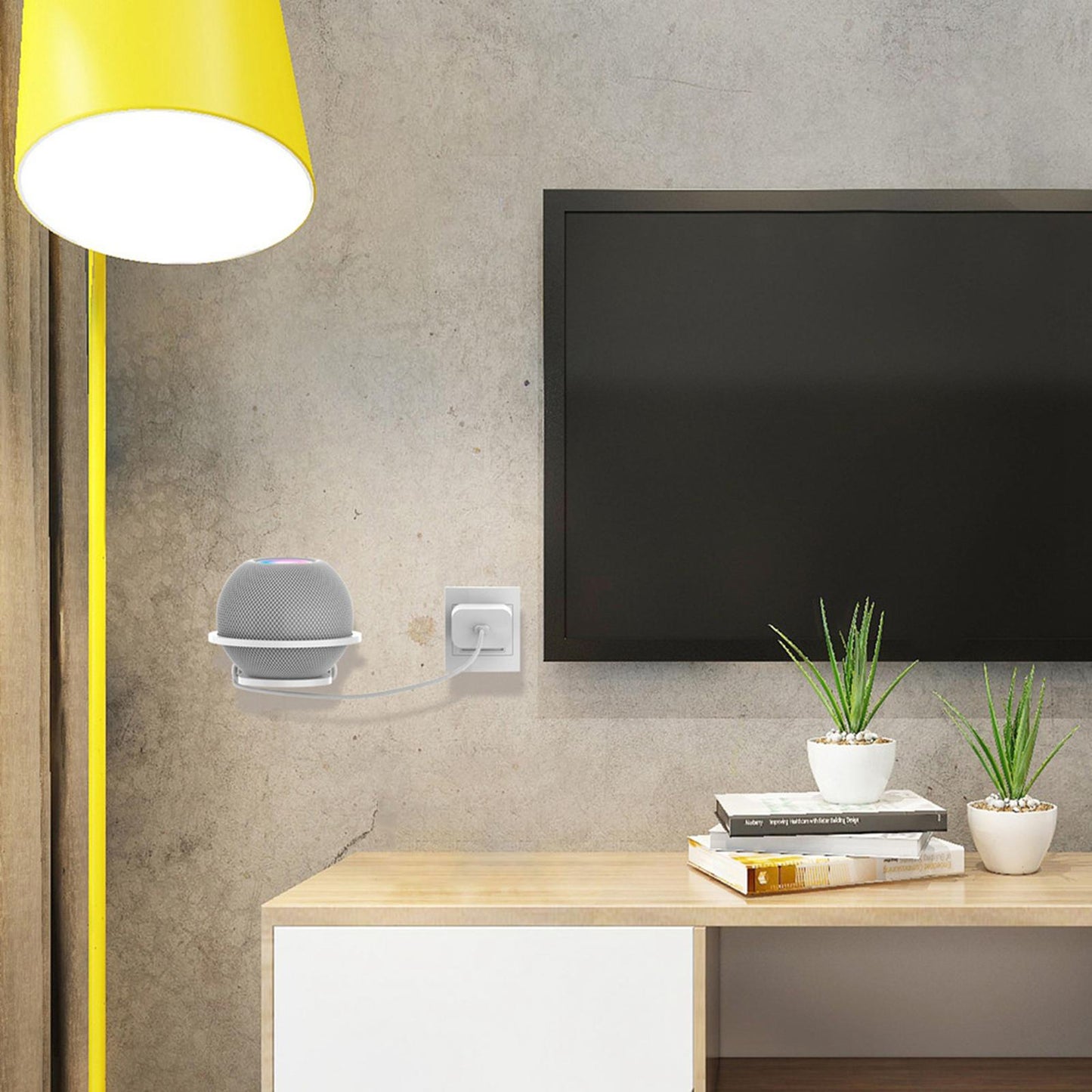 Acrylic Office Speaker Wall Mount Stand Holder for Wall Hanging Wall Stand white