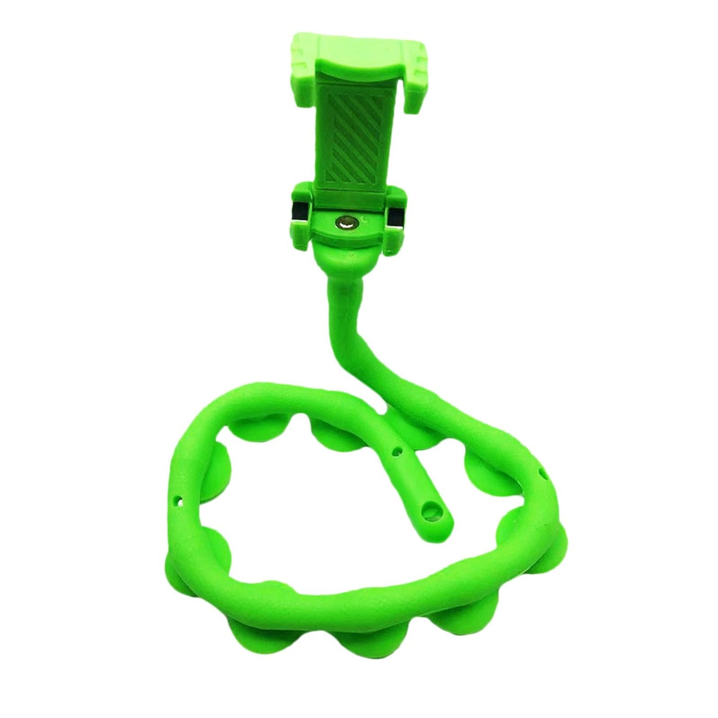 Cute Caterpillar Mobile Phone Holder Worm Flexible Phone Suction Cup Green