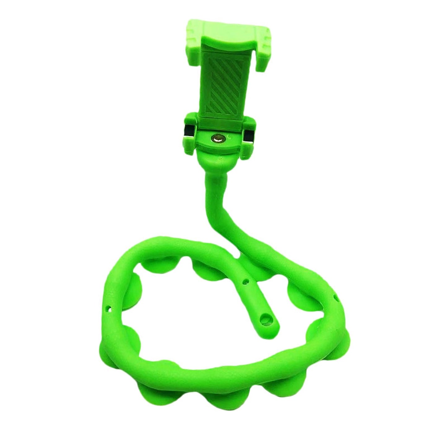 Cute Caterpillar Mobile Phone Holder Worm Flexible Phone Suction Cup Green