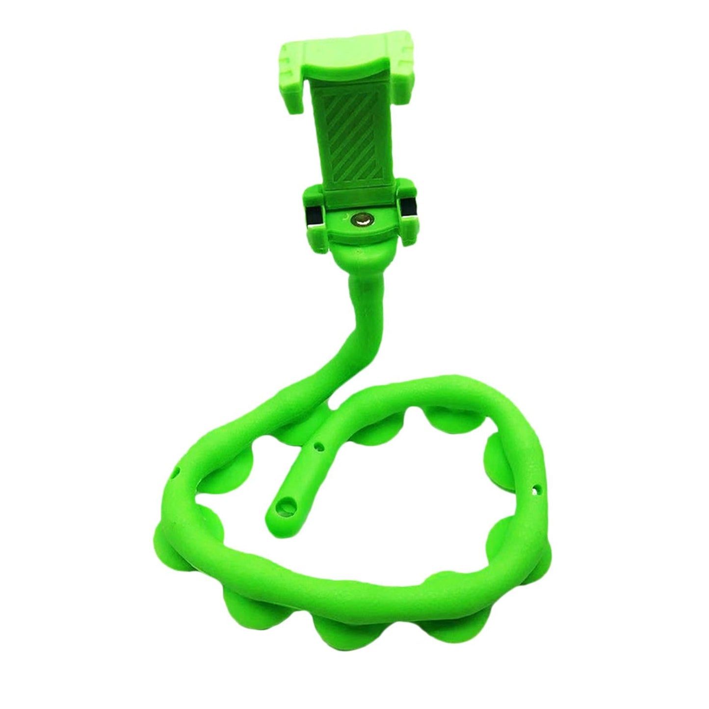 Cute Caterpillar Mobile Phone Holder Worm Flexible Phone Suction Cup Green