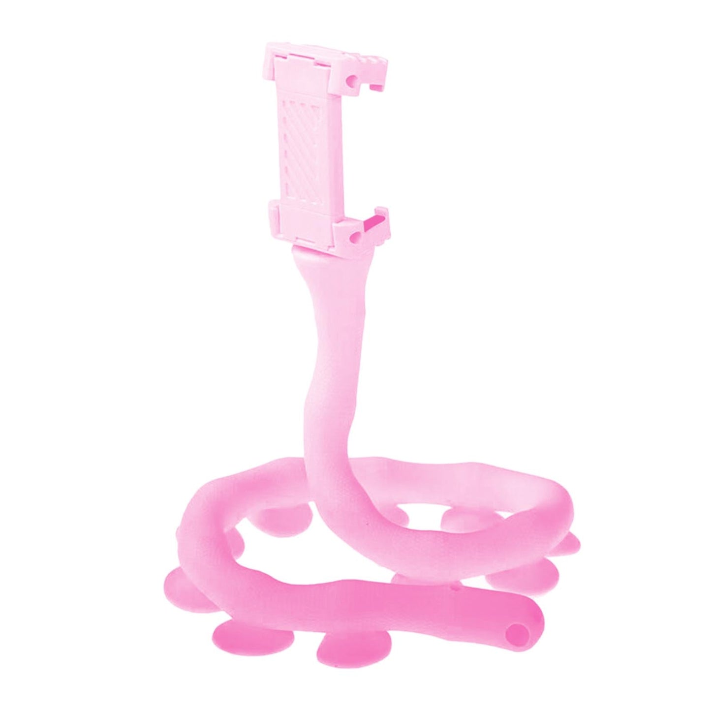 Cute Caterpillar Mobile Phone Holder Worm Flexible Phone Suction Cup Pink