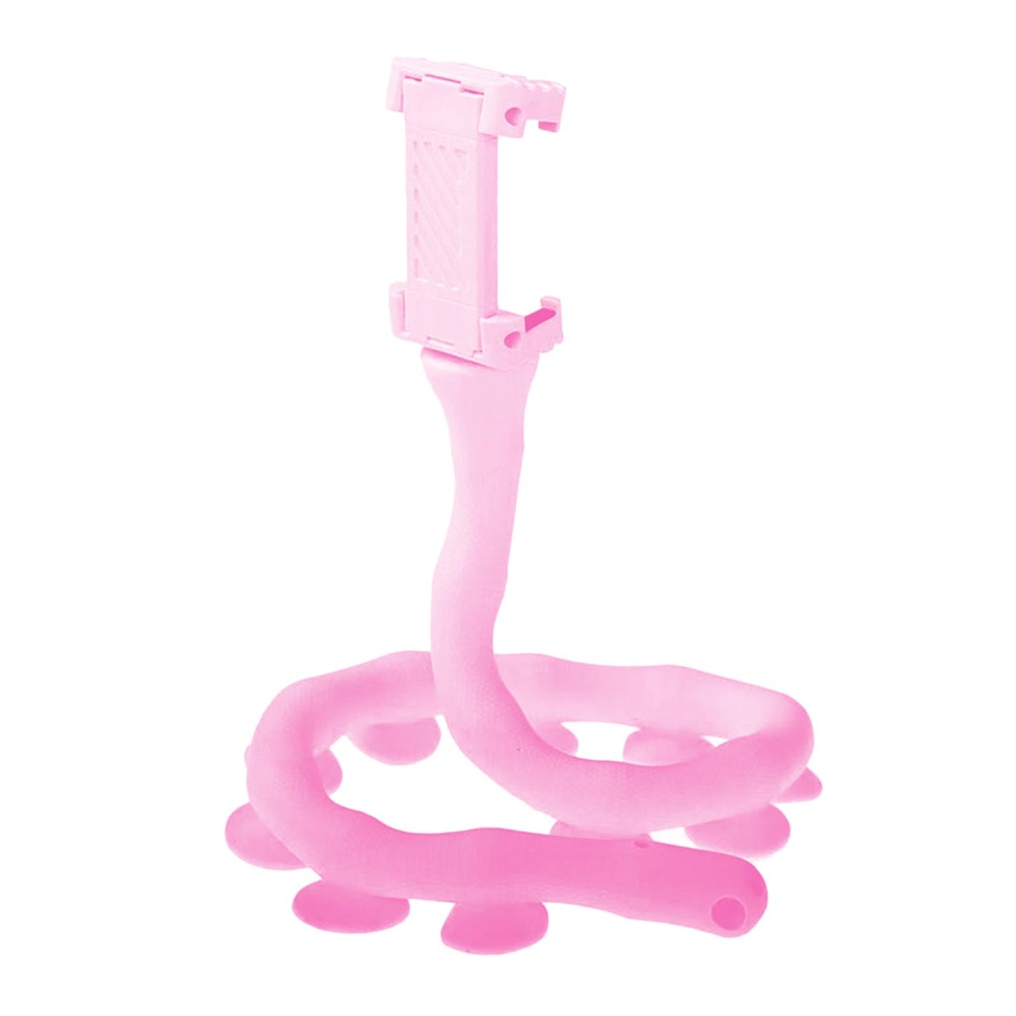 Cute Caterpillar Mobile Phone Holder Worm Flexible Phone Suction Cup Pink