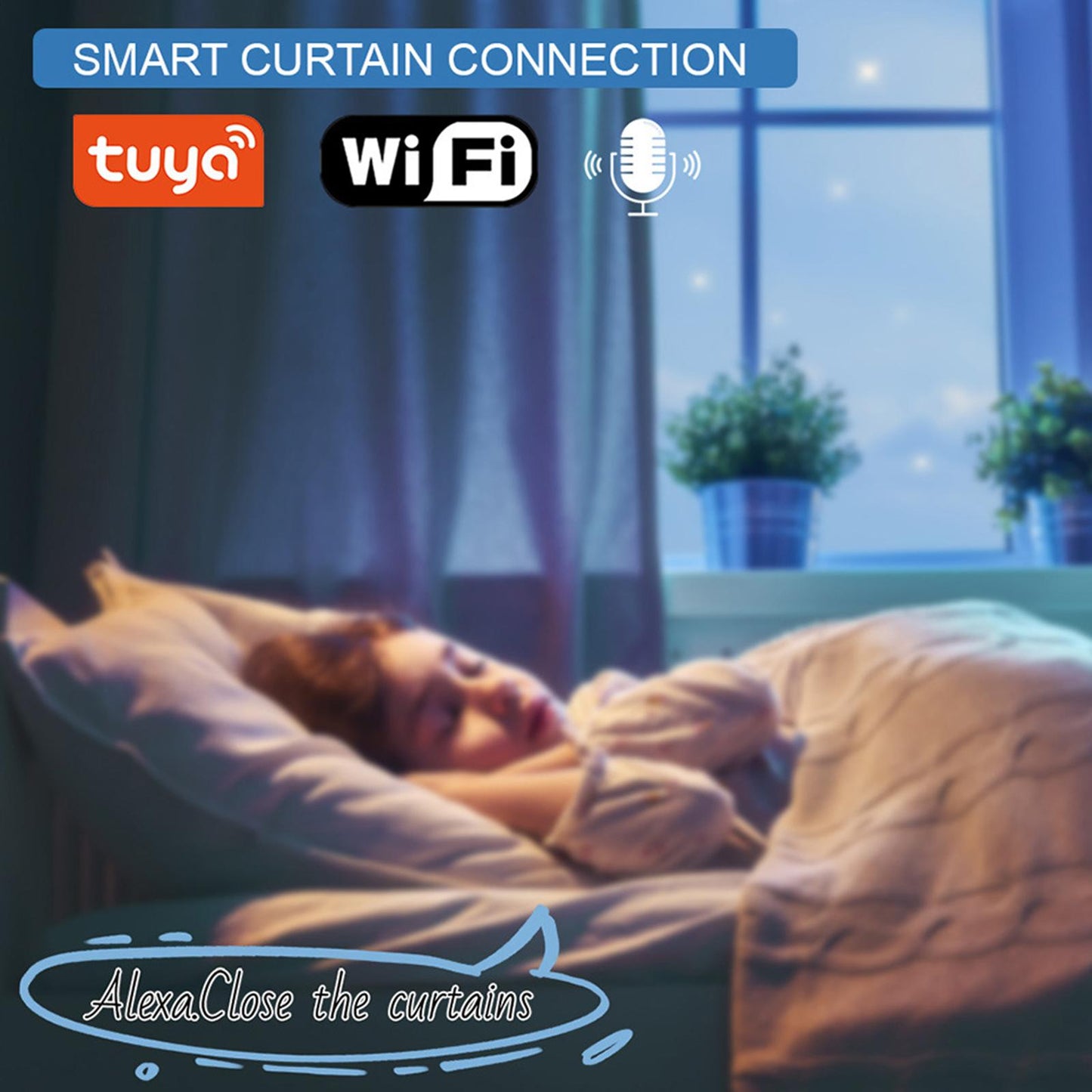 Tuya WIFI zigbee Smart Electric Curtain Motor APP Voice Control For Home
