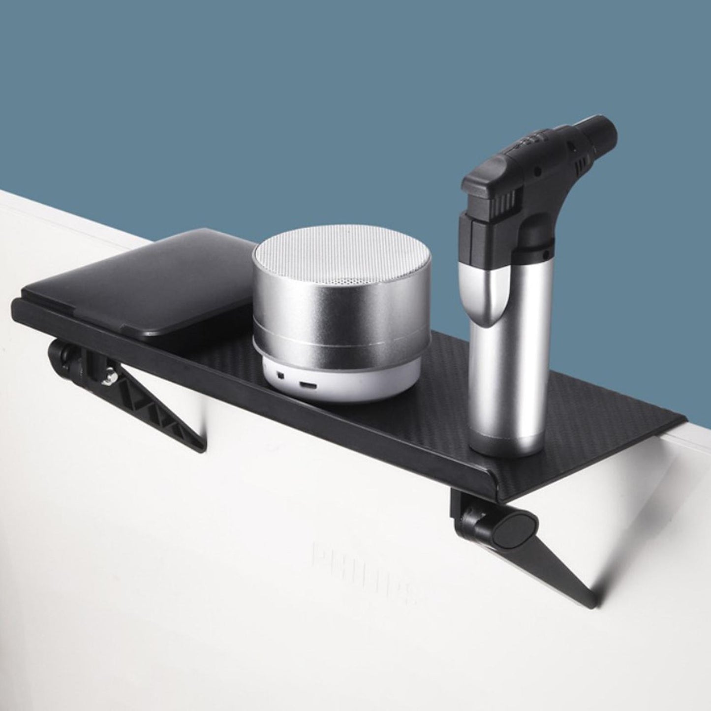 Adjustable TV Top Computer Screen Shelf for Router and Home Media Boxes