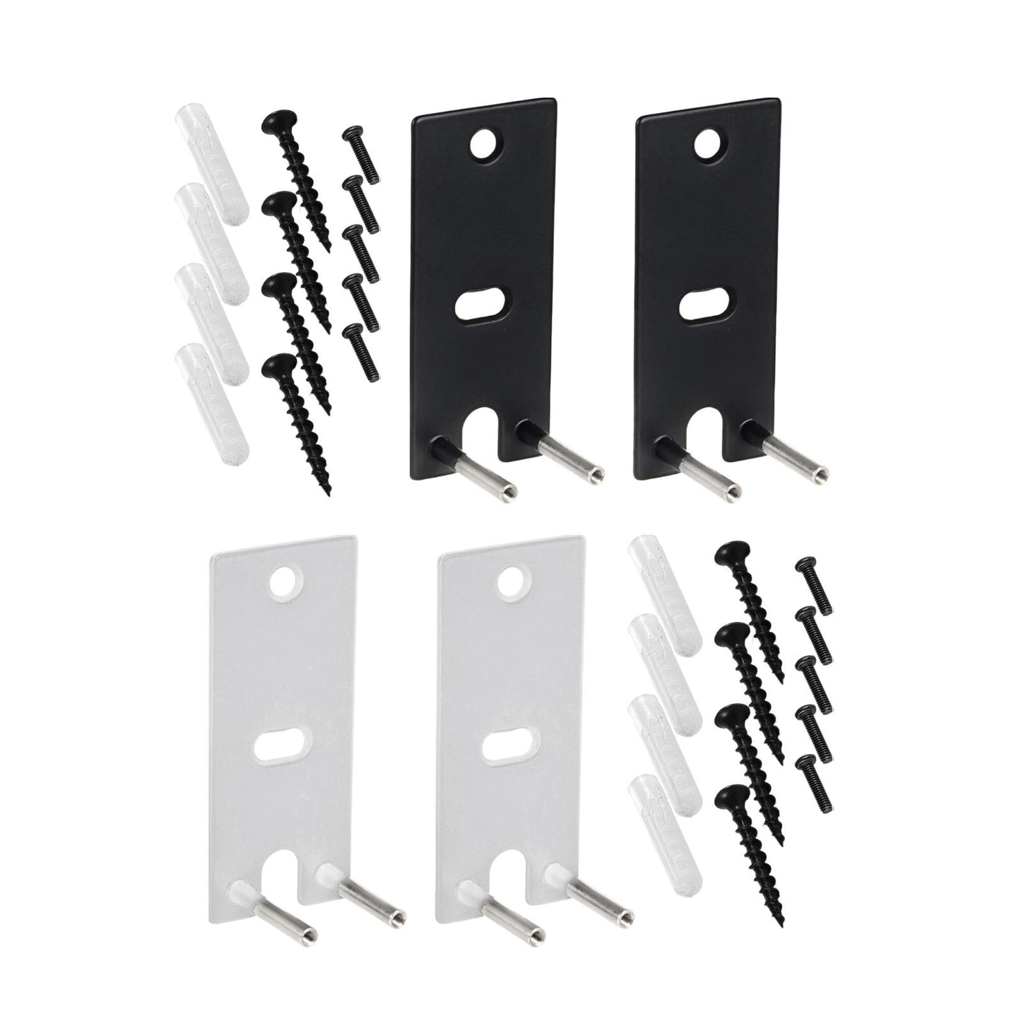 2Pcs Speaker Wall Mounts Universal Replacement Durable for Surround Speakers Black