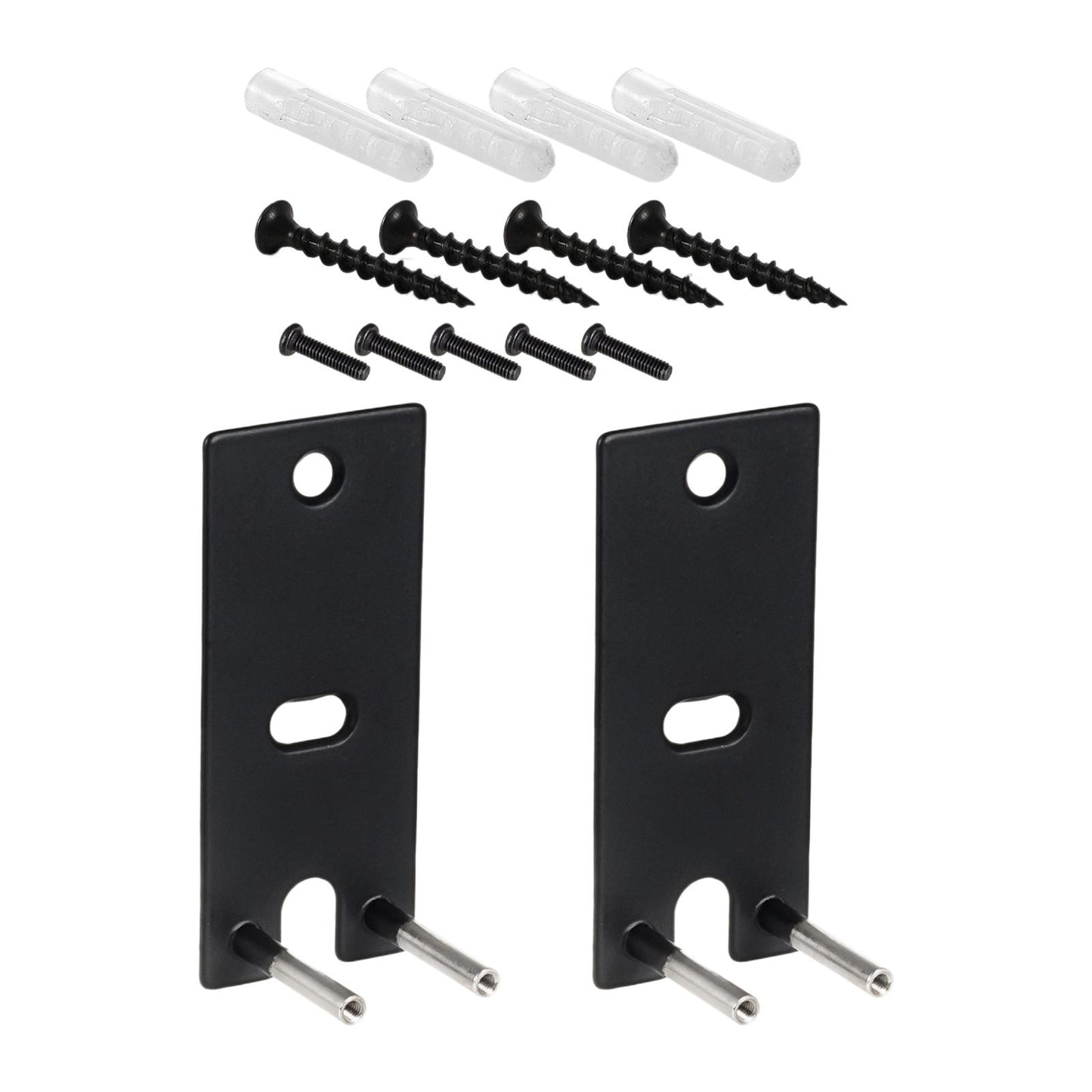 2Pcs Speaker Wall Mounts Universal Replacement Durable for Surround Speakers Black