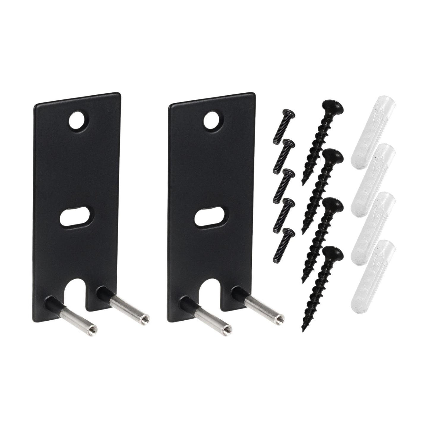 2Pcs Speaker Wall Mounts Universal Replacement Durable for Surround Speakers Black