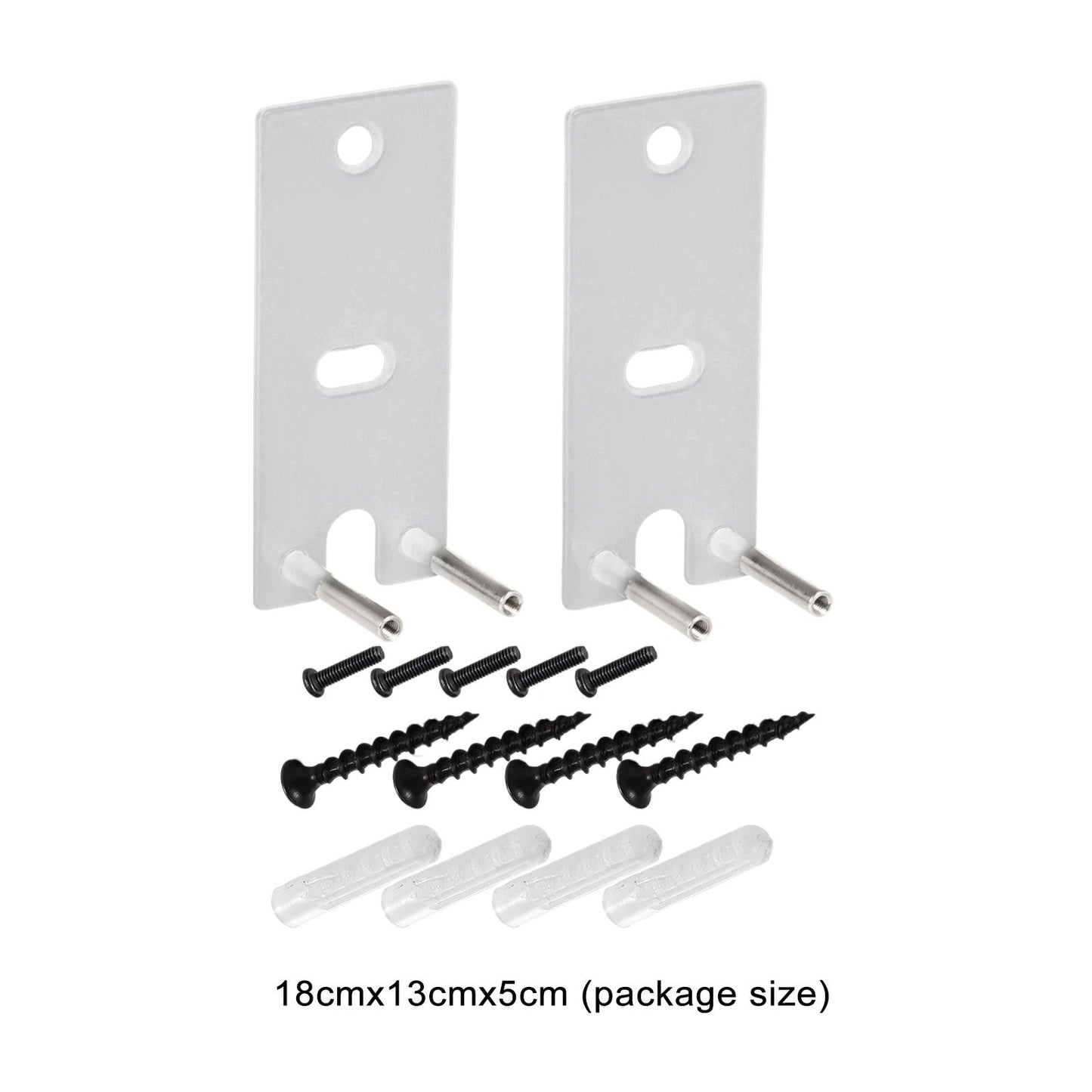 2Pcs Speaker Wall Mounts Universal Replacement Durable for Surround Speakers White