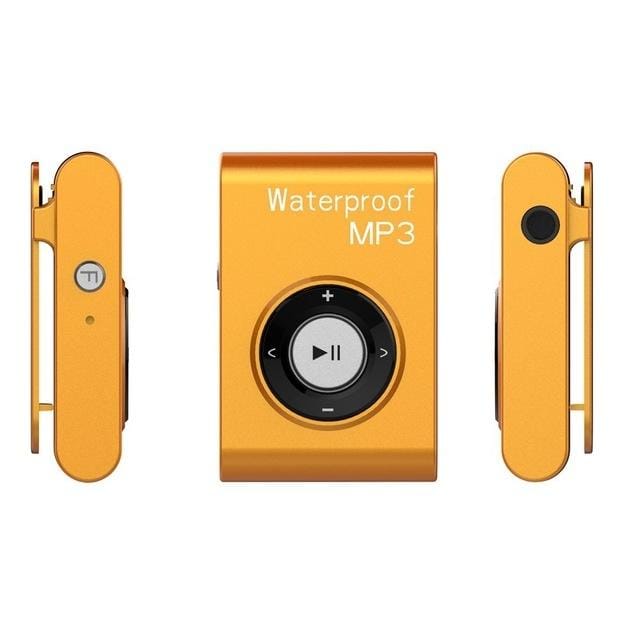 IPX8 Waterproof Swimming Diving Sports MP3 Music Player with Clip & Earphone, Support FM, Memory:8GB (Orange)