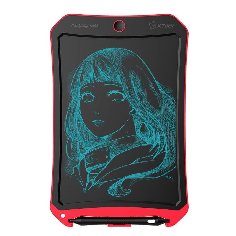 WP9316 10 inch LCD Monochrome Screen Writing Tablet Handwriting Drawing Sketching Graffiti Scribble Doodle Board for Home Office Writing Drawing (Red)