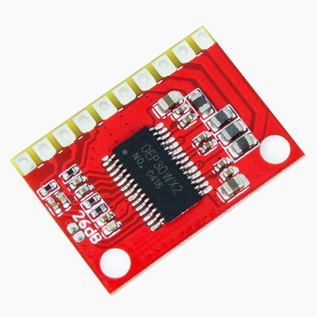 OEP30Wx2 Mini Dual Channel Audio Digital Power Amplifier Board Module Class D Red 25 x 18 x 2.5mm