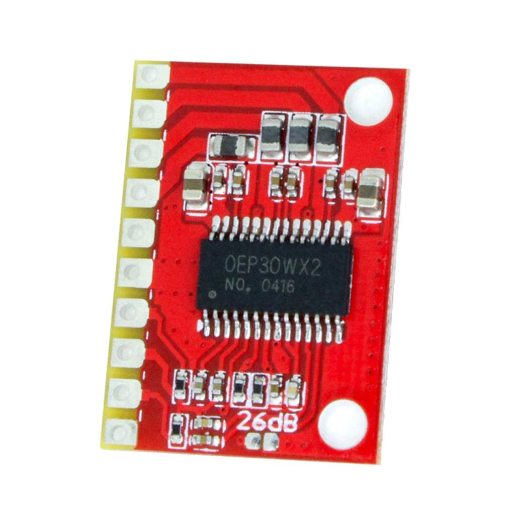 OEP30Wx2 Mini Dual Channel Audio Digital Power Amplifier Board Module Class D Red 25 x 18 x 2.5mm
