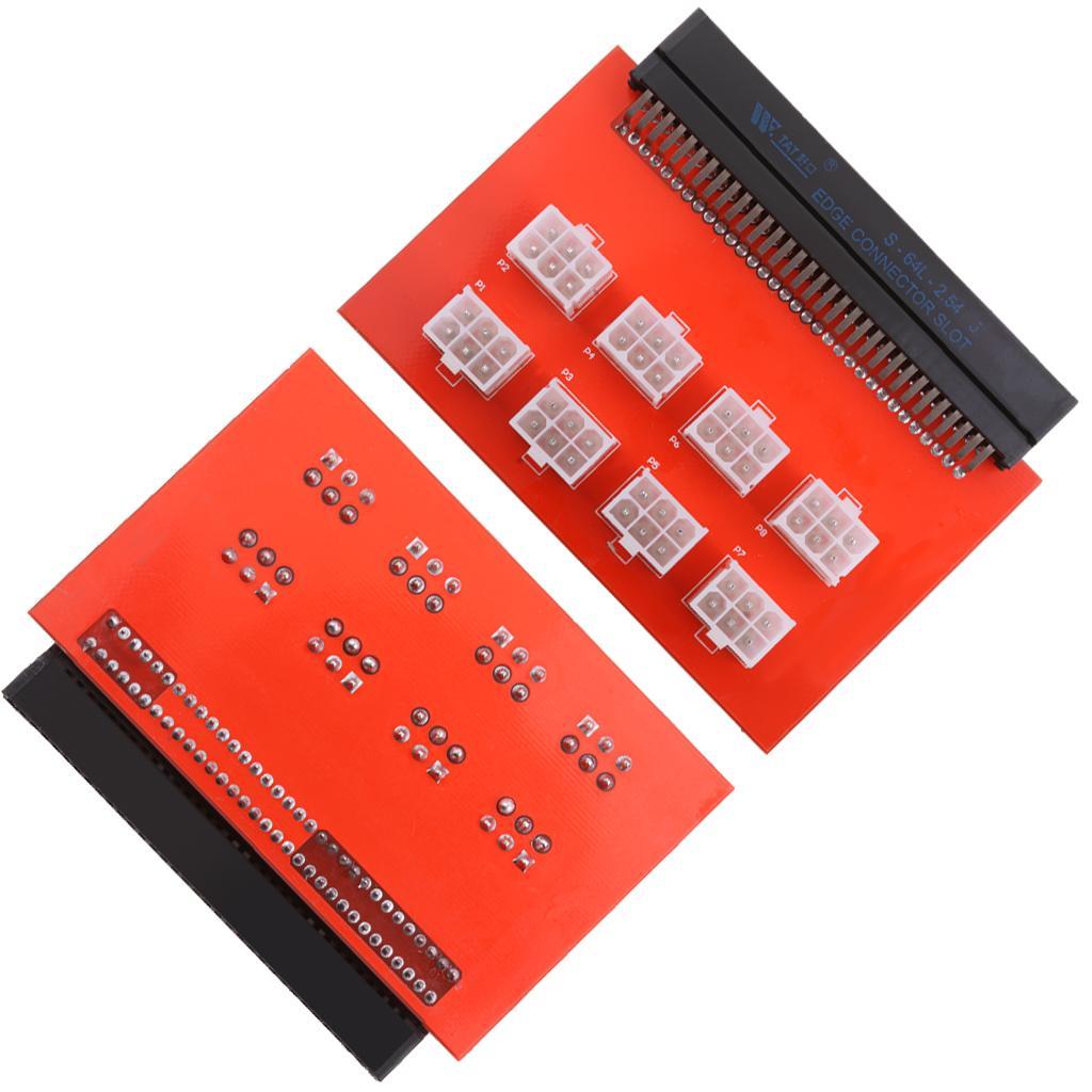 1200w750w Power Supply Breakout Adapter Board + 10 Cables 6Pin To (6+2)Pin