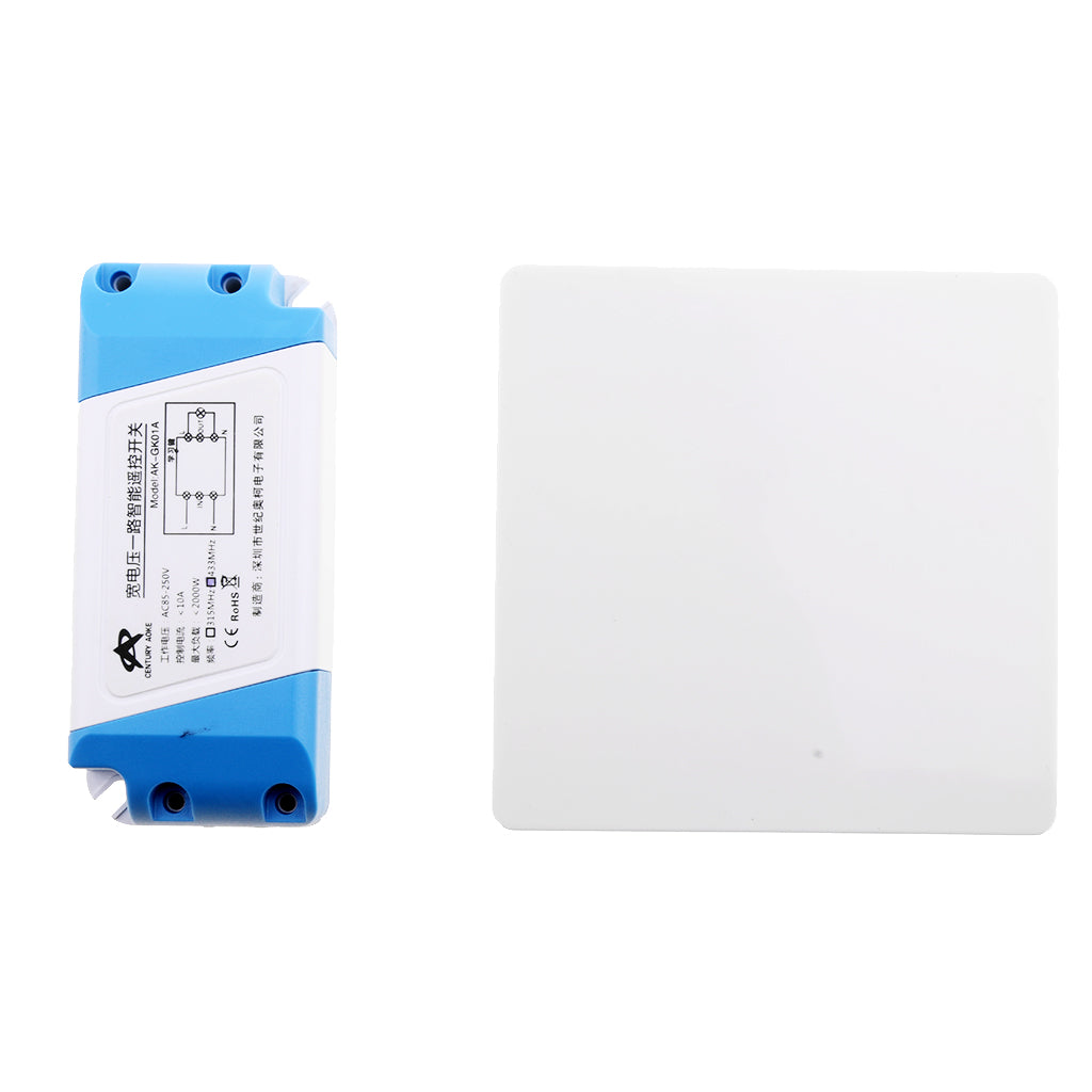AC85V-250V Universal 1 CH Wireless Remote Control Switch for LED Light Blue