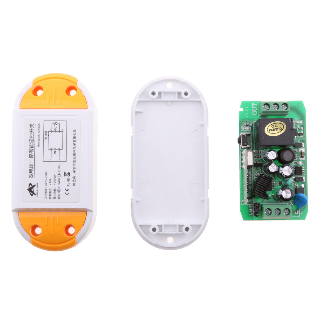 AC85V-250V Universal 1 CH Wireless Remote Control Switch for LED Light 03A