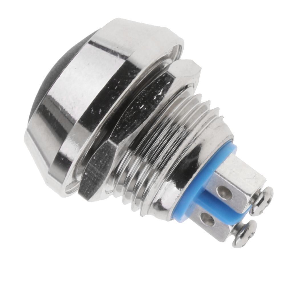 12mm Metal Black Push Button Waterproof Momentary Switch Srcrew Terminal IP67 for Car Auto Engine PC Power Start