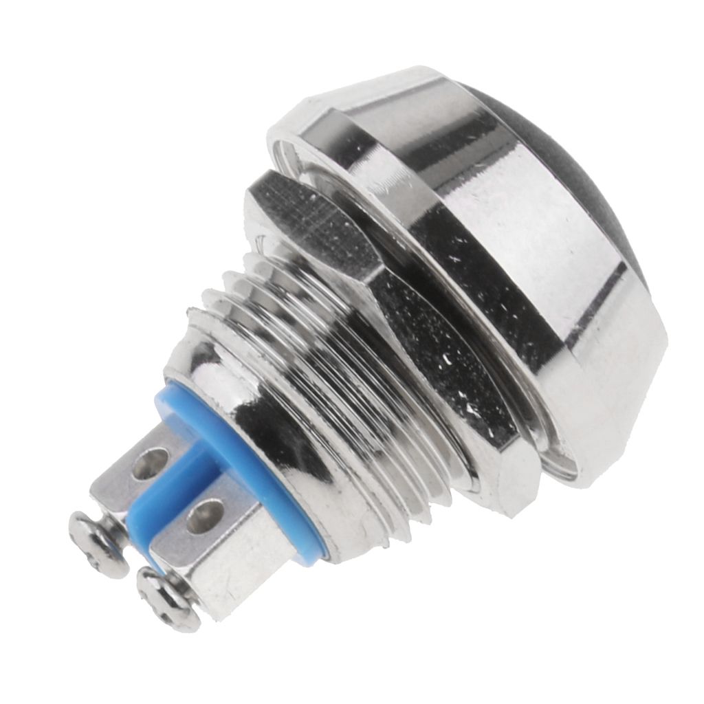 12mm Metal Black Push Button Waterproof Momentary Switch Srcrew Terminal IP67 for Car Auto Engine PC Power Start