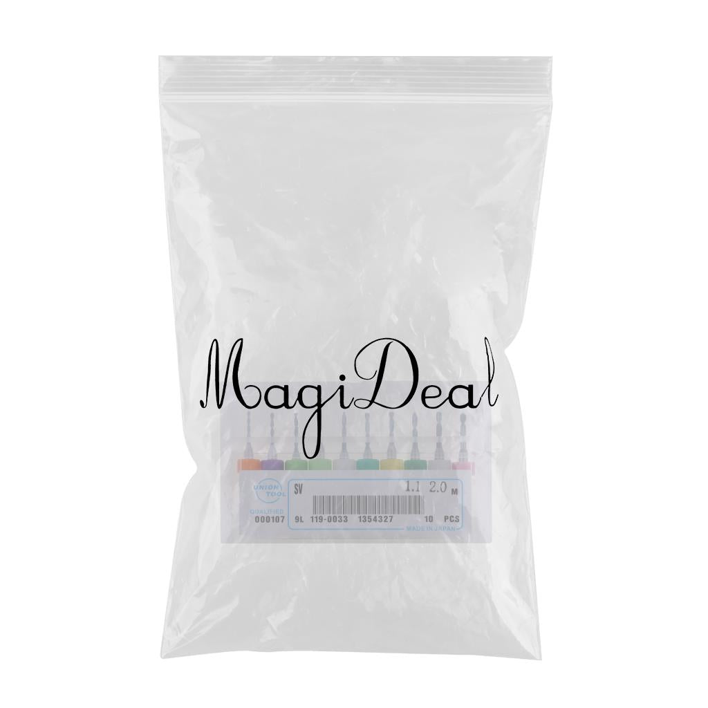 10Pc PCB CNC Print Circuit Board Carbide Micro Drill Bits Set 1.1-2mm DC02